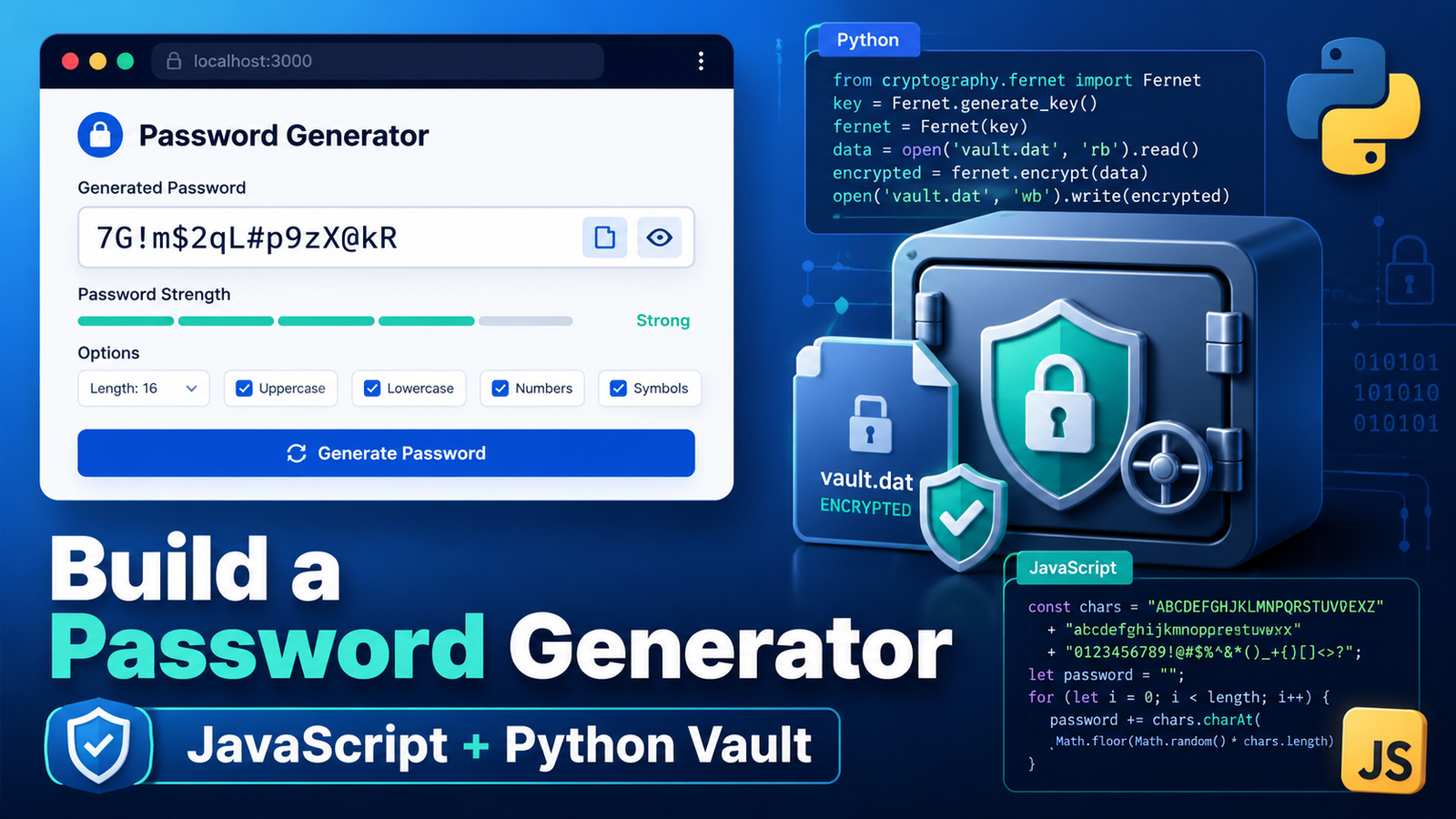 Learn Password Security by Building It: A JavaScript Generator and a Python Vault.